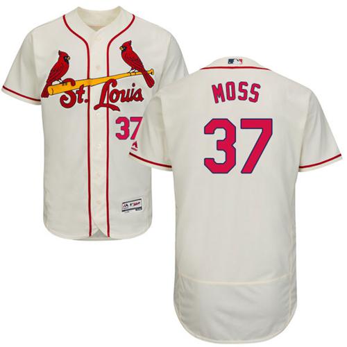 Cardinals #37 Brandon Moss Cream Flexbase Authentic Collection Stitched MLB Jersey - Click Image to Close
